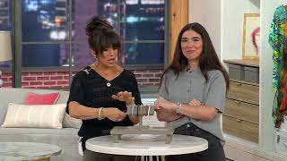 JAI Sterling Silver Heart Leather Tag Bracelet on QVC