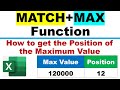 How to Get the Position of the Maximum Value in Excel#How to Get the Position of the Maximum Value