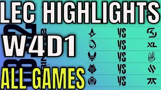 LEC Highlights ALL GAMES W4D1 Spring 2022 | Week 4 Day 1