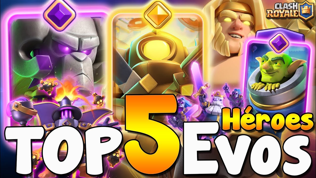 LAS 5 MEJORES EVOS Y HÉROES de la SEASON 79 EN CLASH ROYALE 😍 Ione Gamer