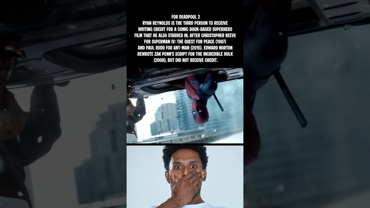 Deadpool Actually WROTE His Own Movie?! 😂  #marvel #shorts #facts