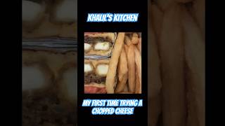 My First Time Trying A Chopped Cheese #shorts #khalilskitchen #foodreview #juvigotti