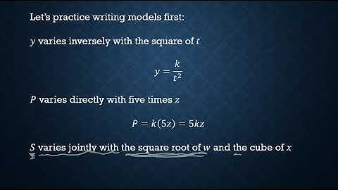 Precalculus - Modeling with Variation