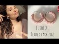 Серьги-кольца из бисера и биконусов|Beaded earrings