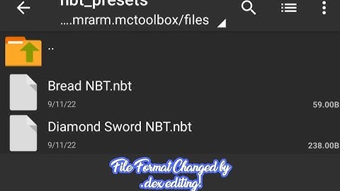 Toolbox 1.19.22 NBT File Format Changed (.txt to .nbt)