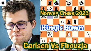 Intense Showdown: Magnus Carlsen Dominates Alireza Firouzja 1-0 at Norway Chess 2023! 🔥🔥