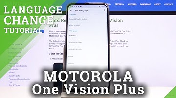 How to Change Language in MOTOROLA One Vision Plus – Find System Language List