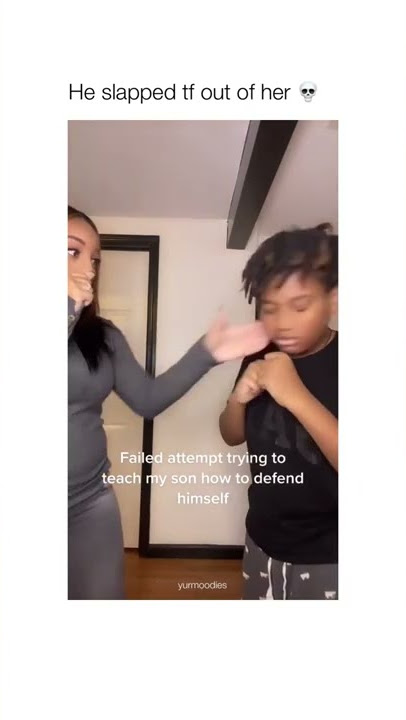 Son slapped his mom😂