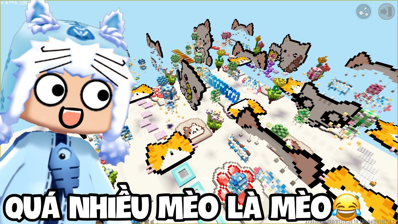 Meowpeo Cùng Đồng Bọn Parkour Trong Map Toàn Mèo Là Mèo | Mini World Mini Game