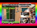 Haciendo puerta home studio insonorizada. Estudio casero, home studio.