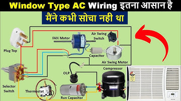 Single Phase window Type AC Connection |  window ac wiring diagram @ElectricalTechnician
