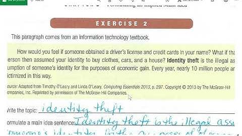 Chapter 5: Formulating the Implied Main Idea Video #3