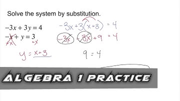 Algebra 1 Practice - Solving Systems of Equations by Substitution (Example 4)