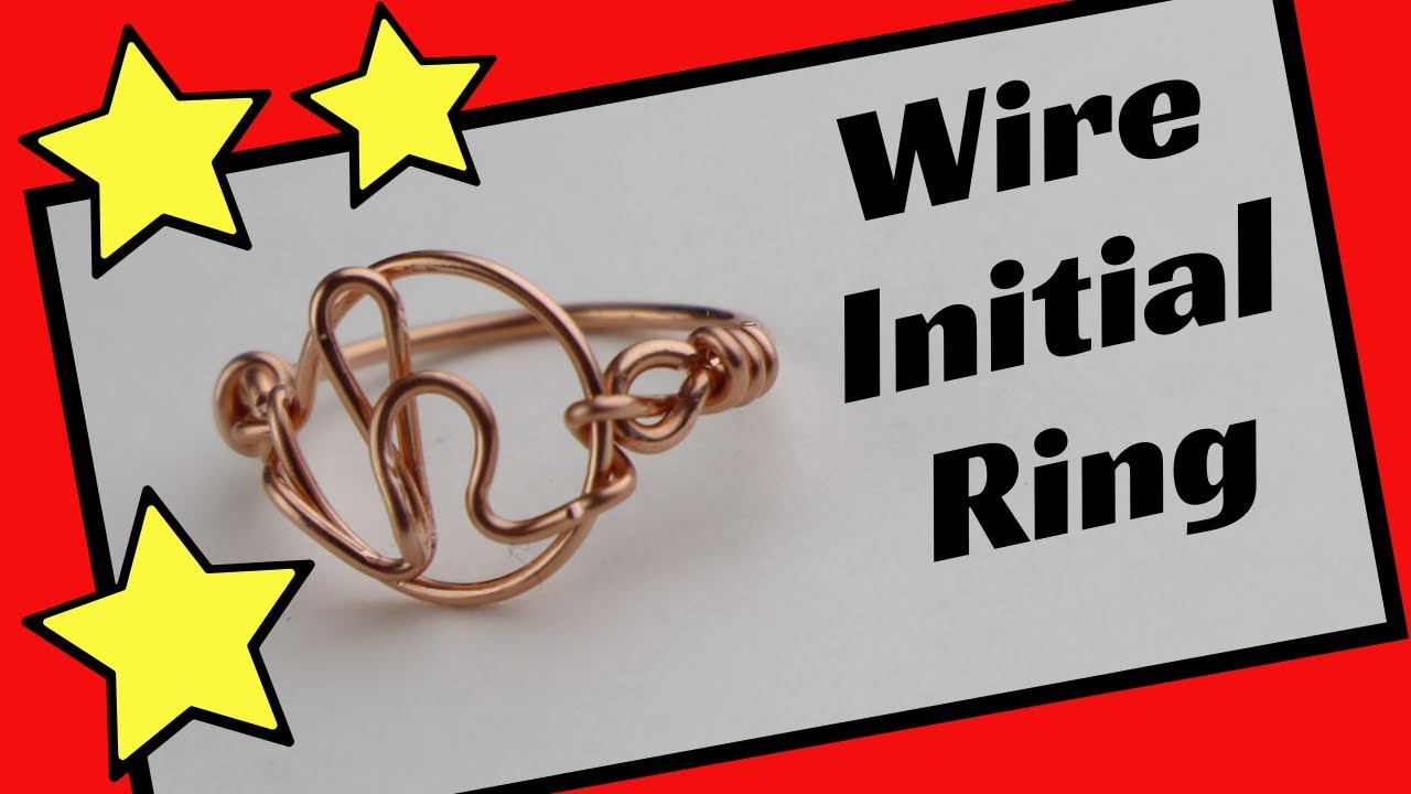 DIY Wire Initial Ring Tutorial - YouTube