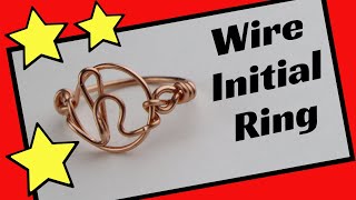 DIY Wire Initial Ring Tutorial