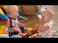Twin Babies Playing and Fighting Toghether |Funniest Babies Moment