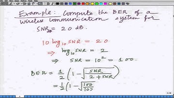 Lecture 08: Bit Error Rate of Rayleigh Fading Wireless Channel