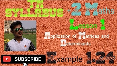 Class 12 Maths | chapter 1 | Example 1.24 | Application of Matrices and Determinants
