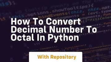 How to convert decimal number to octal in python