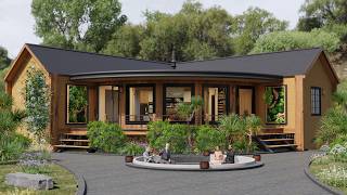 Beautiful Country House Design | 2 Bed, 2 Bath Home Tour with Outdoor Seating