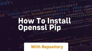 how to install openssl pip