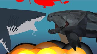 Megalodon vs Dunkleosteus - Animation (Stick nodes Pro)