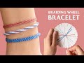 DIY Wheel Striped Kumihimo Friendship Bracelet with a Cardboard Disk