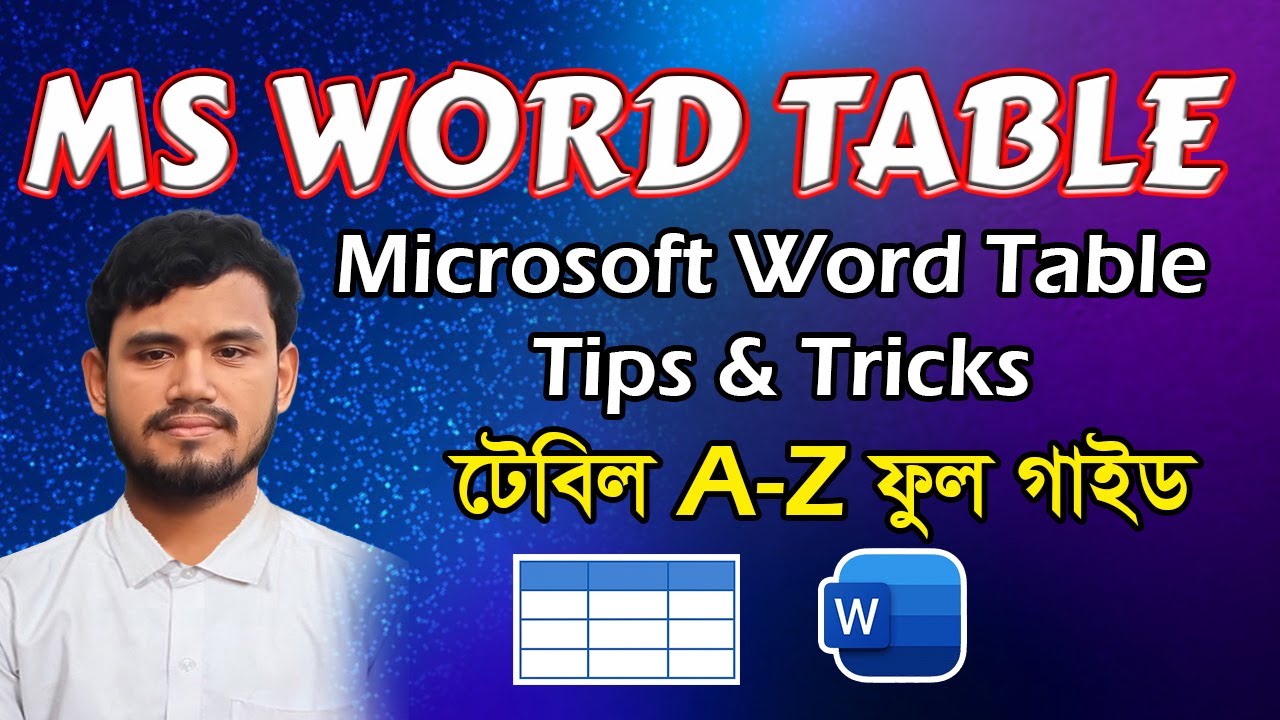MS Word Table Tutorial in Bangla | টেবিল A to Z ফুল গাইড | Microsoft ...