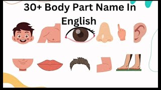 30+ Body Parts name In English|Kids vocabulary| Learn English for kids - English educational video