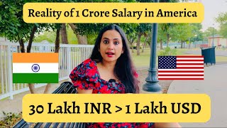 Reality of 1 Crore salary in America | 30 Lakh in India Vs 100k in America
