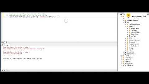 SQL   Unclosed Quotation Error and fixed