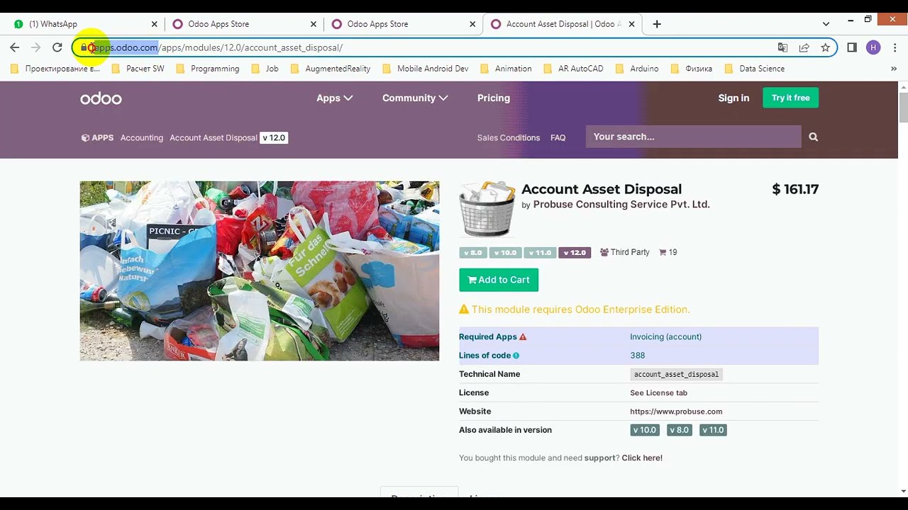 Web-scraping odoo.com