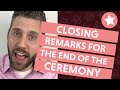 Officiant Closing Remarks for the Wedding Ceremony (3 Announcements to Make!)