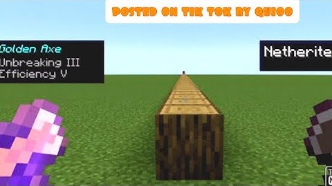 Golden axe with efficiency V *OP* vs netherite axe #shorts