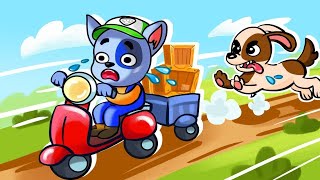 Wheels On The Bus Courier - Kids Songs & Nursery Rhymes Paw Patrol Ultimate Rescue Compilation