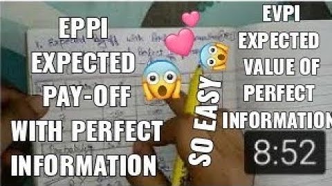 Expected pay-off with perfect information (EPPI). Expected value of perfect information (EVPI)