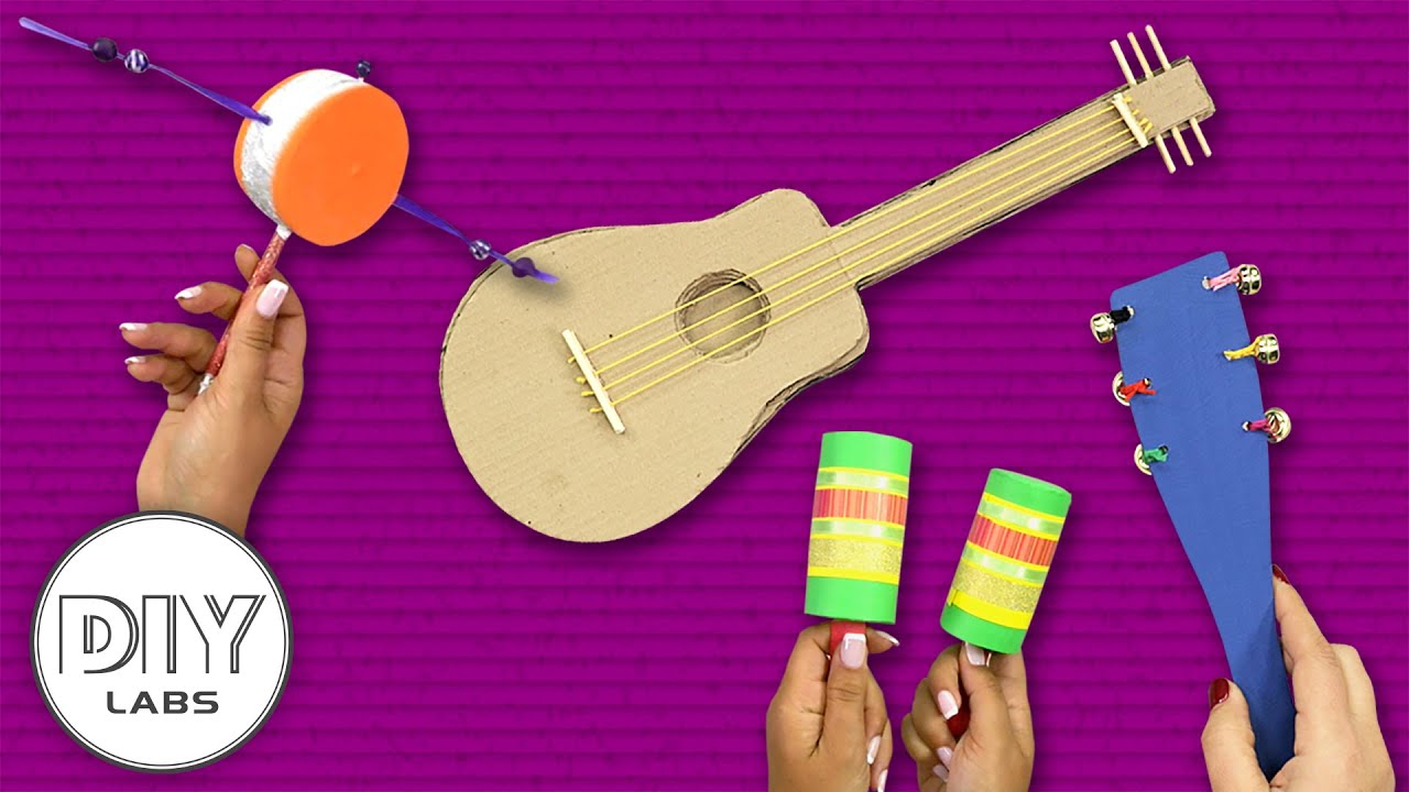 4 MUSICAL INSTRUMENTS you can make at home | Fast-n-Easy | DIY Labs -  YouTube