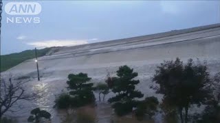 台風19号被害　宮城・大崎市の吉田川が氾濫する瞬間(19/10/22)