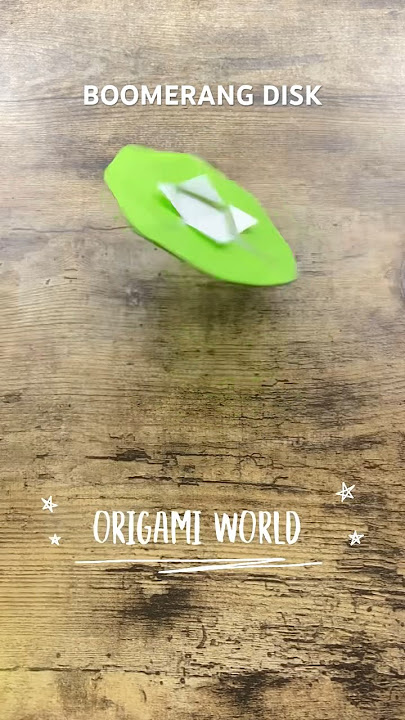 BOOMERANG RETURNABLE DISK PAPER ORIGAMI INSTRUCTIONS | DIY BOOMERANG DISK ORIGAMI FOLDING CRAFTING