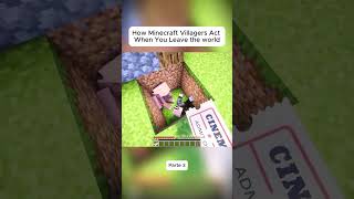 How mindecraft villagers Act When you live world part 3 #minecraft #trending #trend
