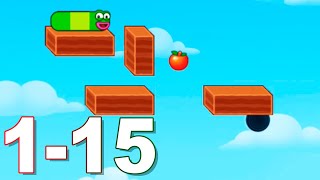 Wormeat - Apple Logic Puzzle - Gameplay Walkthrough 1-15 Levels (Android) screenshot 4