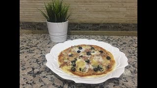 Pizza au crème fraîche     ستعشقونها / بالكريم فريش  طريقة رائع وجديدة للبيتزا/chhiwat ramadan 2018