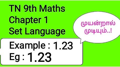 TN 9th Maths Chapter 1 Set Language Example 1.23