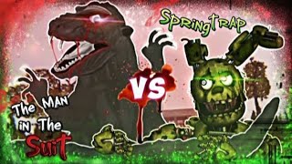 The Man In The Suit (Analog Horror Godzilla) Vs Springtrap (FNaF 3) - Animation Battle [Dc2]