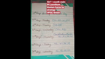 m.laxmikant polity 1month strategy # upsc motivational video