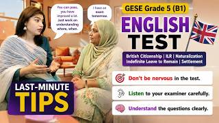 B1 English Test (GESE Grade 5) | SELT British Citizenship| Trinity College London ILR UK