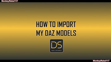 DAZ Studio Custom Content Install Tutorial
