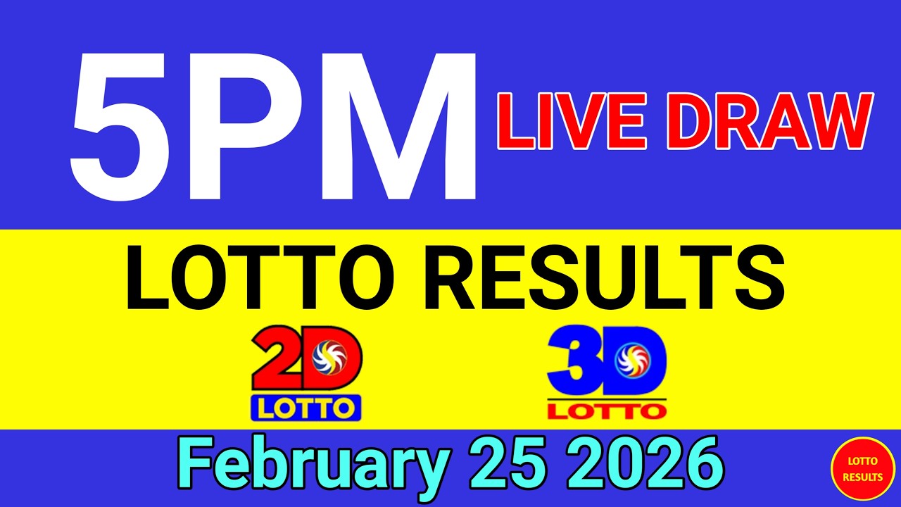 Lotto Result Today 5pm Draw February 25, 2026 Swertres Ez2 PCSO Live Result