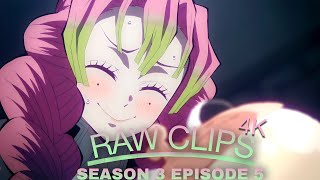 Mitsuri Raw Clips 4K Demon Slayer S3Ep5 Anime Raw Clips