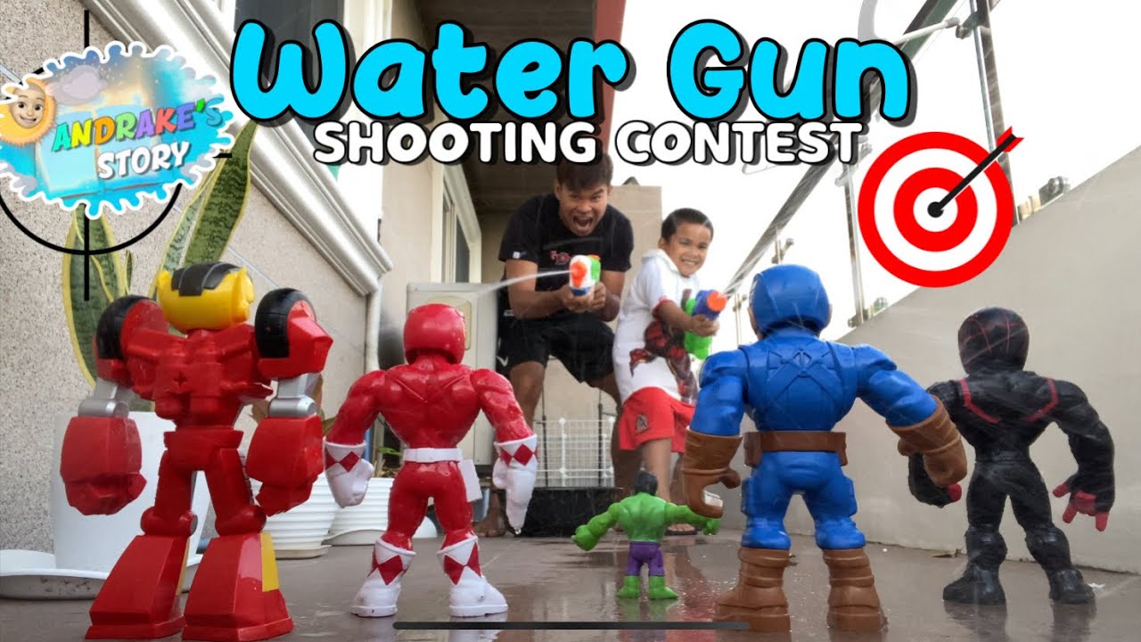 WATER GUN SHOOTING CONTEST ANDRAKE STORY YouTube